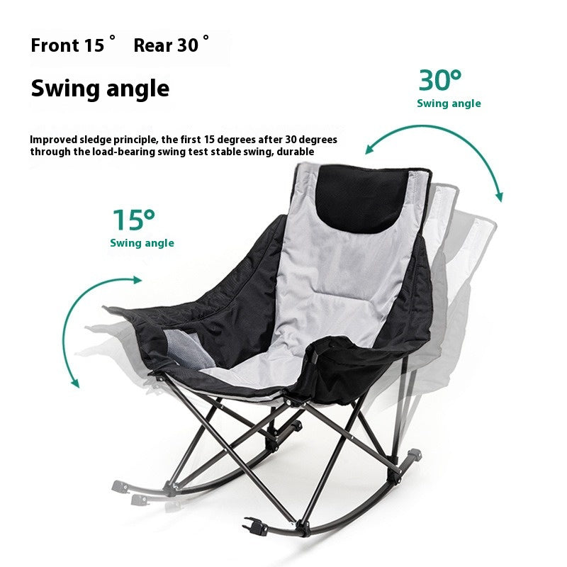 TaleMode Premium Rocking Camping Chair - Foldable Portable Outdoor Rocker with Enhanced Support for Campsite Relaxation