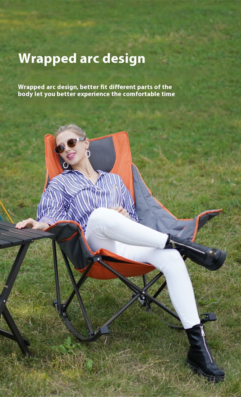 TaleMode Premium Rocking Camping Chair - Foldable Portable Outdoor Rocker with Enhanced Support for Campsite Relaxation
