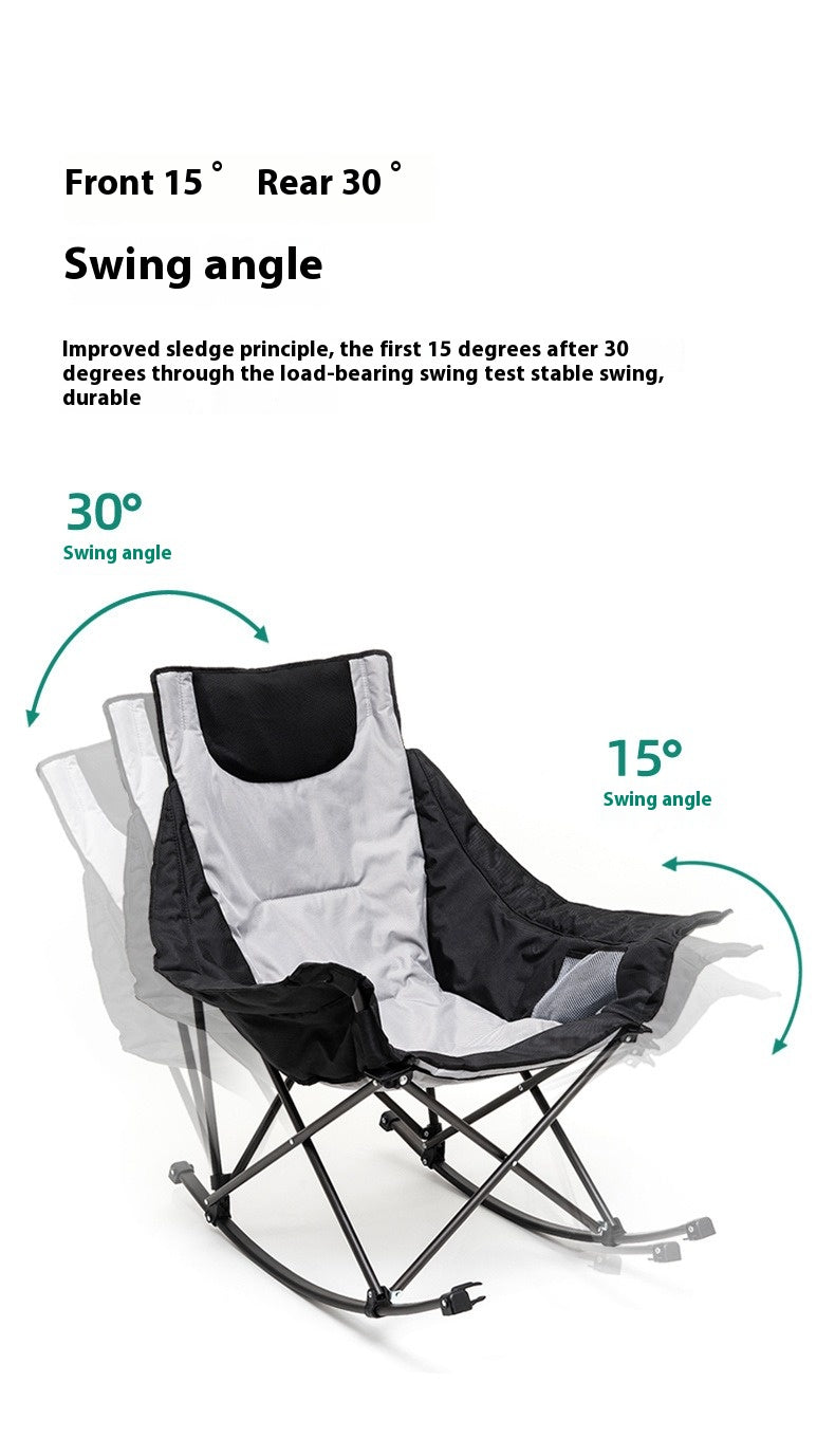 TaleMode Premium Rocking Camping Chair - Foldable Portable Outdoor Rocker with Enhanced Support for Campsite Relaxation