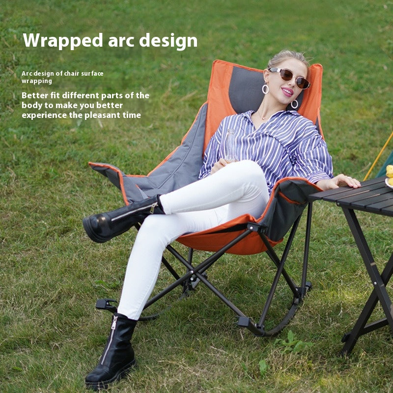TaleMode Premium Rocking Camping Chair - Foldable Portable Outdoor Rocker with Enhanced Support for Campsite Relaxation