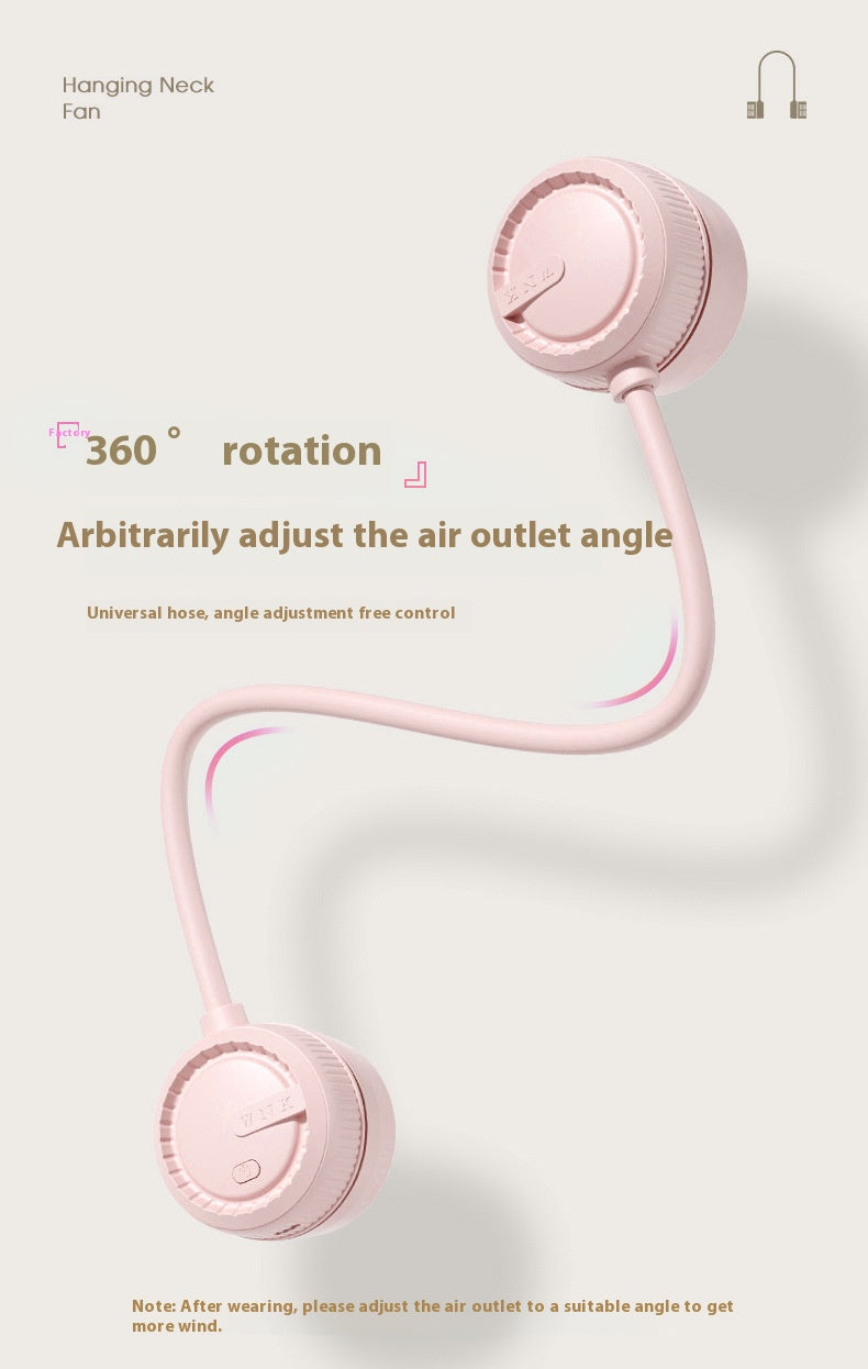 Bladeless Neck Fan - Portable Personal Cooling Device for Outdoor Adventures | Hands-Free USB Rechargeable