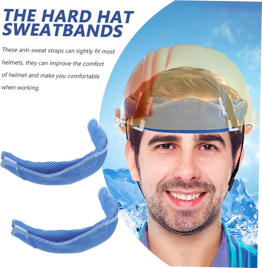 TaleMode hard hat cooling liner professional blue sweatband for construction workers - breathable PVA fabric technology provides all-day comfort and moisture management