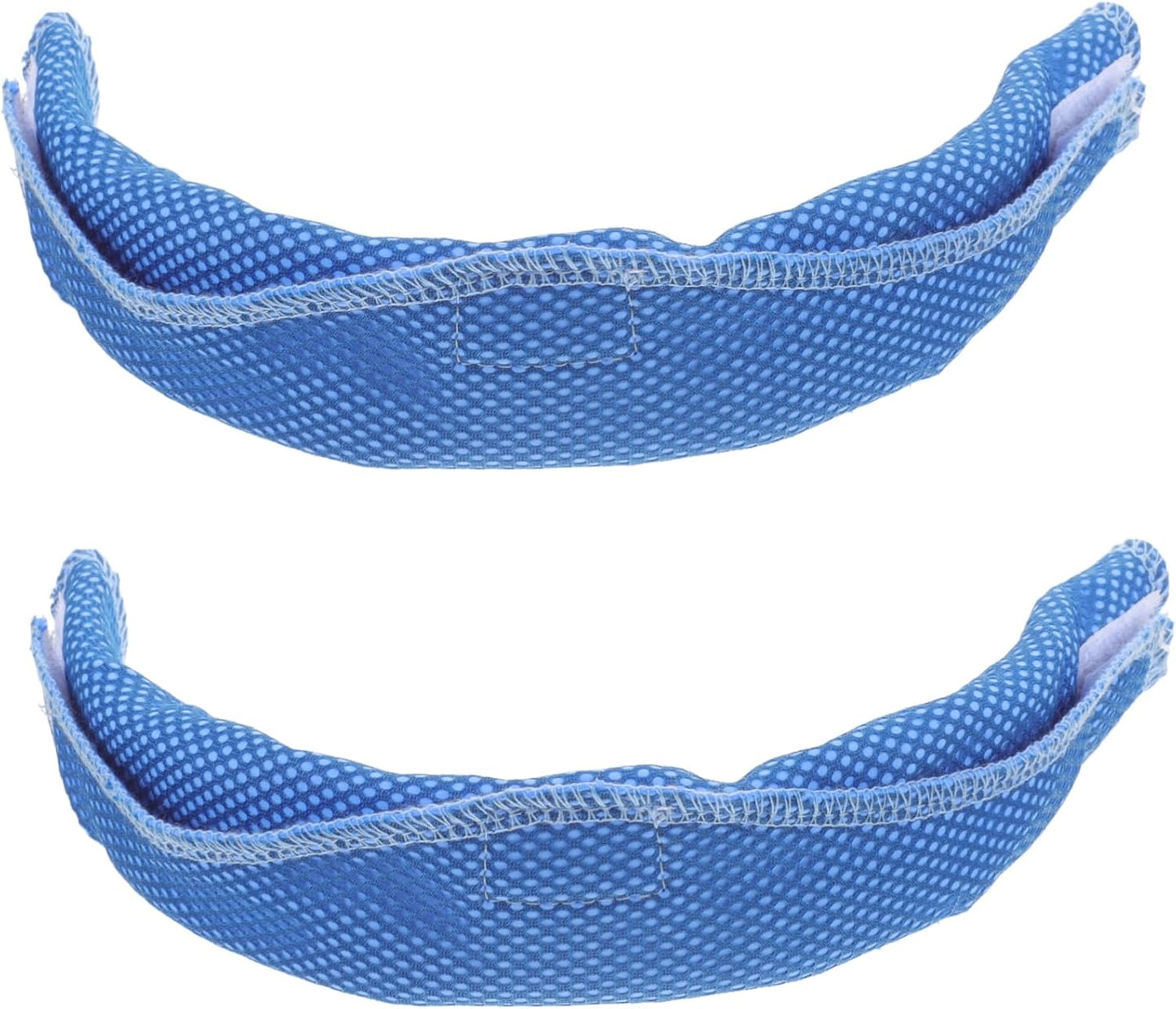 Flexible hard hat cooling liner showing ergonomic curve design - breathable material adapts to helmet interior shape