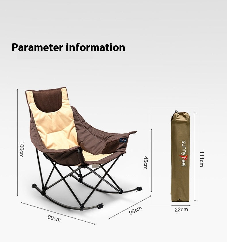 TaleMode Premium Rocking Camping Chair - Foldable Portable Outdoor Rocker with Enhanced Support for Campsite Relaxation