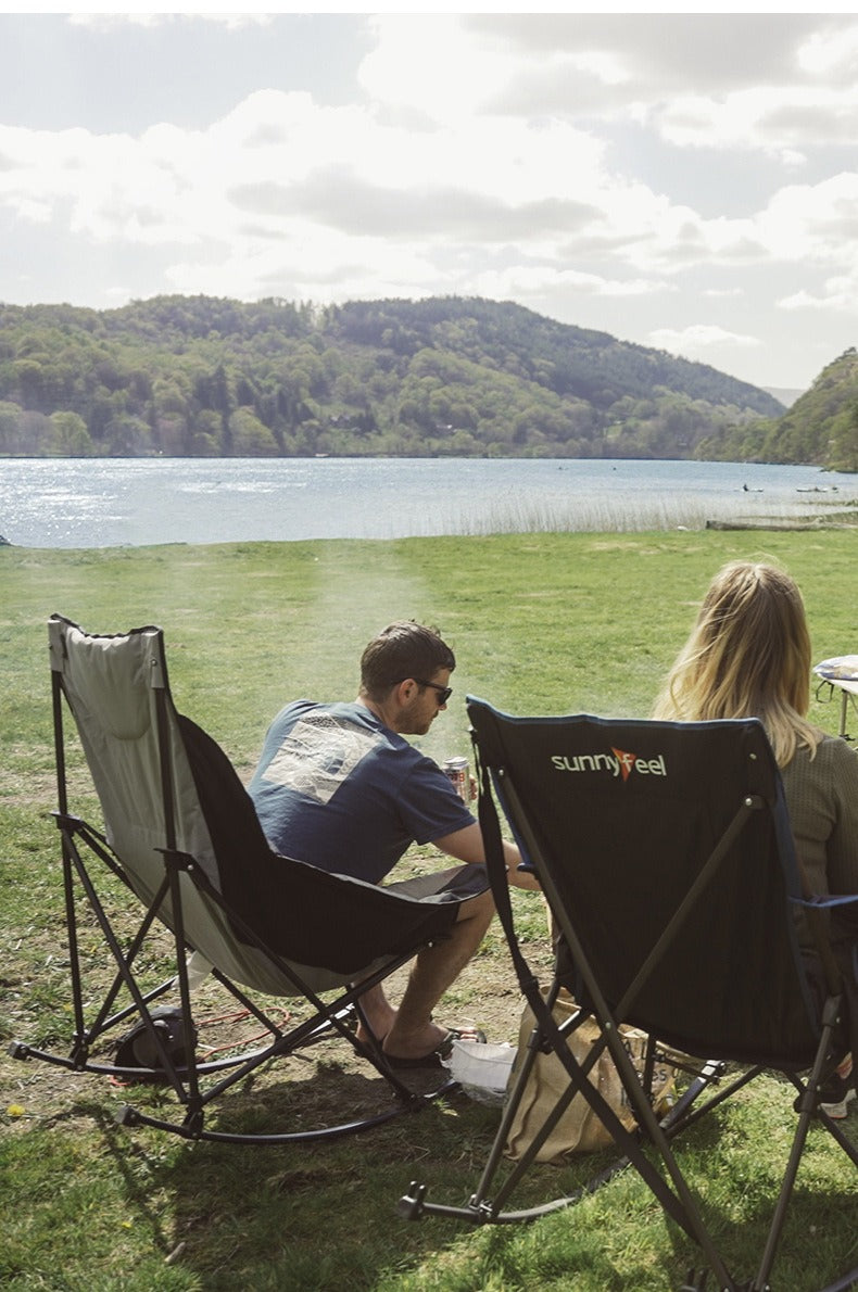 TaleMode Premium Rocking Camping Chair - Foldable Portable Outdoor Rocker with Enhanced Support for Campsite Relaxation